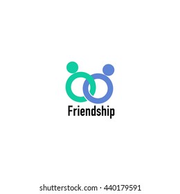 Friendship, Teamwork, Connectivity logo template

