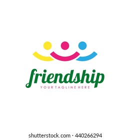 Friendship, Teamwork, Connectivity logo template