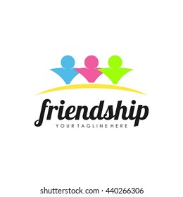 Friendship, Teamwork, Connectivity logo template