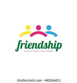 Friendship, Teamwork, Connectivity logo template