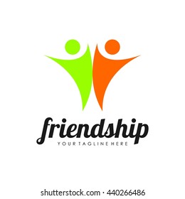 Friendship, Teamwork, Connectivity logo template