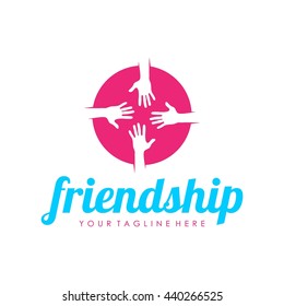 Friendship, Teamwork, Connectivity logo template