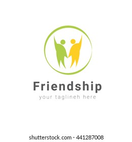 Friendship, Teamwork, Connectivity logo template