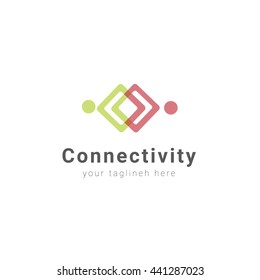 Friendship, Teamwork, Connectivity logo template