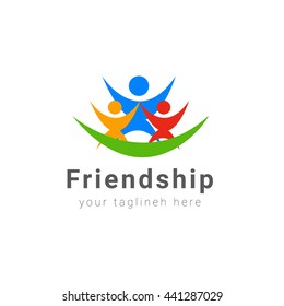 Friendship, Teamwork, Connectivity logo template