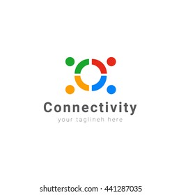 Friendship, Teamwork, Connectivity logo template