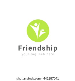 Friendship, Teamwork, Connectivity logo template