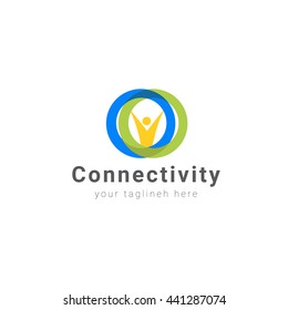 Friendship, Teamwork, Connectivity logo template