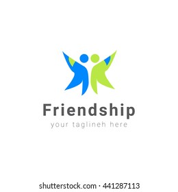 Friendship, Teamwork, Connectivity logo template
