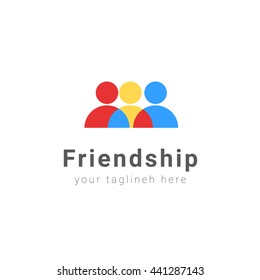 Friendship, Teamwork, Connectivity logo template
