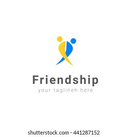 Friendship, Teamwork, Connectivity logo template
