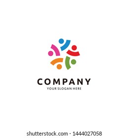 Friendship, Teamwork, People Connectivity logo Design Inspiration