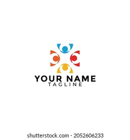 Friendship, Teamwork, People Connectivity logo Design Inspiration