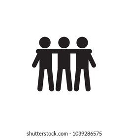 friendship of three icon. Detailed icon of friendship and relationships icon. Premium quality graphic design. One of the collection icon for websites, web design, mobile app on white background