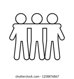 friendship of three icon. Element of Conversation and Friendship for mobile concept and web apps icon. Thin line icon for website design and development, app development