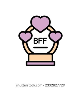 Friendship Throphy Icon Vector Illustration