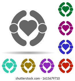 Friendship, trust in multi color style icon. Simple glyph, flat vector of Friendship icons for ui and ux, website or mobile application