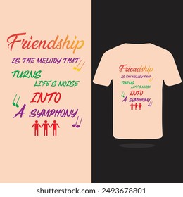 Friendship tshirt modern and classic