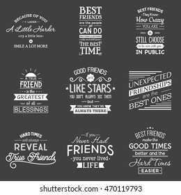 Friendship. Typography Quotes.