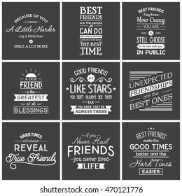 Friendship. Typography Quotes.