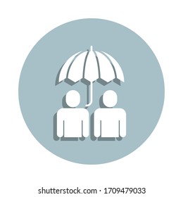 Friendship, umbrella badge icon. Simple glyph, flat vector of friendship icons for ui and ux, website or mobile application