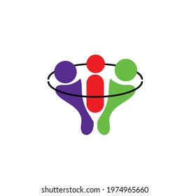 Friendship unity icon design vector file.