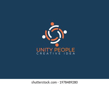 Friendship, unity people care logo, Creative people logo, Teamwork, Connectivity logo template
