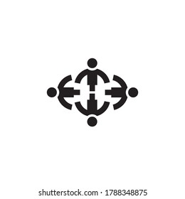 Freundschaft, Vektorsymbol-Logo-Design