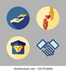 friendship vector icon set