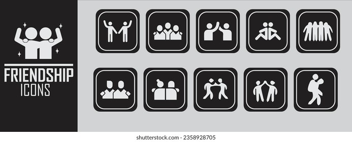 friendship vector icons for various uses