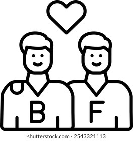 Friendship Vector Illustration Detailed Icon