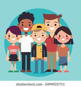 Vector de amistad hecho con Illustrator. Que se crea en base al Día de la Amistad