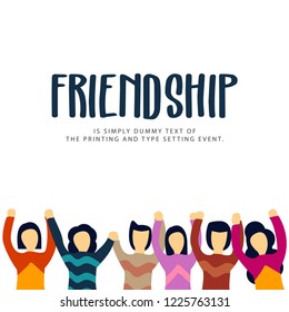 Friendship Vector Template Design Illustration