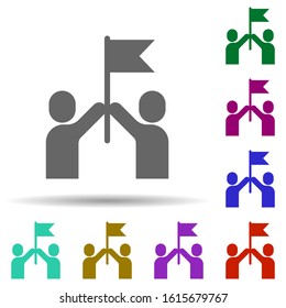 Friendship, win in multi color style icon. Simple glyph, flat vector of Friendship icons for ui and ux, website or mobile application