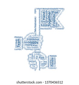 friendship word cloud. tag cloud about friendship