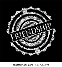 Friendship written on a blackboard