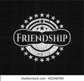 Friendship written on a blackboard