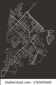 Friendswood, Texas, USA–urban city vector map with downtown and periphery, transport network, roads and highways 