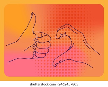 Friendzone hands sign, hand symbol