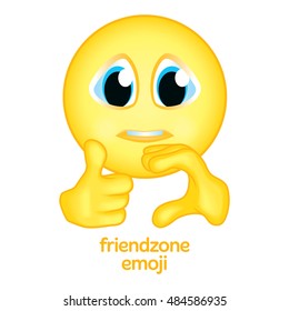 friendzone sign symbol gesture emoticon emoji friend and love relationship 