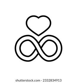 Frienship Eternity Outline Icon Vector Illustration