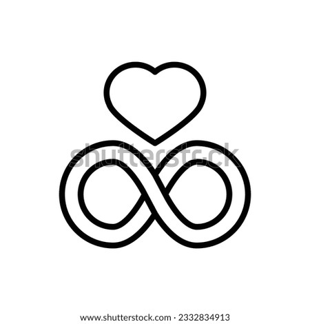 Frienship Eternity Outline Icon Vector Illustration