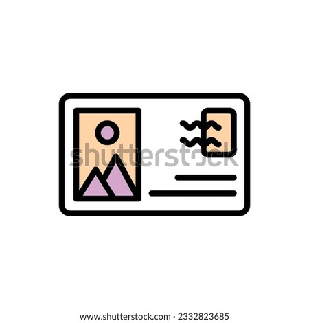 Frienship Postcard Icon Vector Illustration