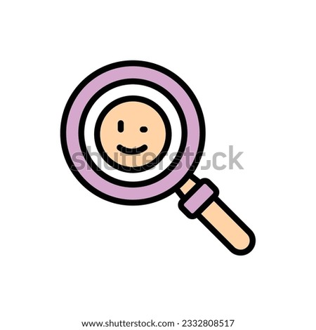 Frienship Search Icon Vector Illustration