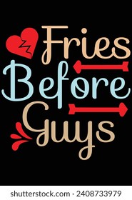 Fries Before Guys eps cut file for cutting machine