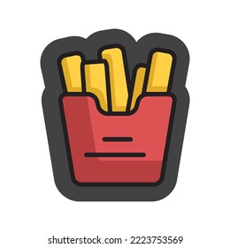  Las patatas fritas son crujientes, de diseño plano, muy aptas para el negocio de la comida.