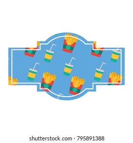 Fries and drink label