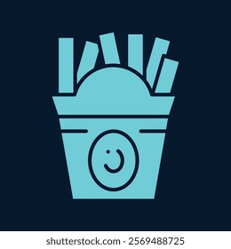 Fries Fast food trendy artwork delightful abstract vector illustration colorful valuable design.eps