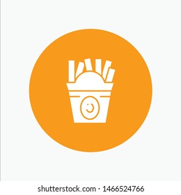 Fries, Fast food, Food, Usa. Vector Icon Template background