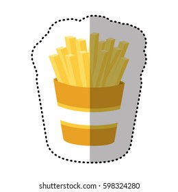 fries french fast food icon, vector illustraction design